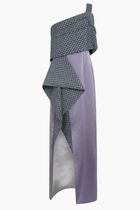 JACQUARD -CREP LONG DRESS