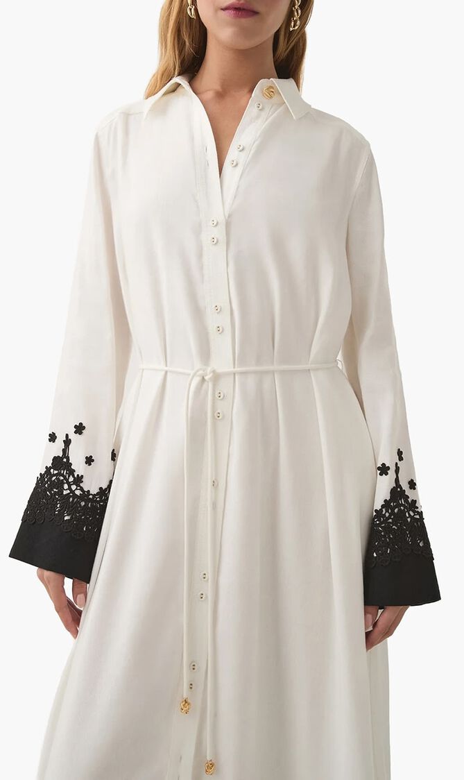 Charmer Lace Trim Midi Dress