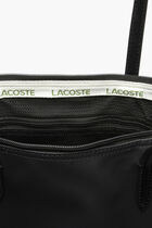 حقيبة يد واسعة بنقشة خطوط رأسية