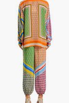 Cashew Mixed Scarf Print Joggers Cashew Mixed Scarf Print Joggers