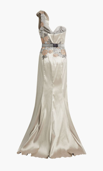 3D LACE LONG DRESS