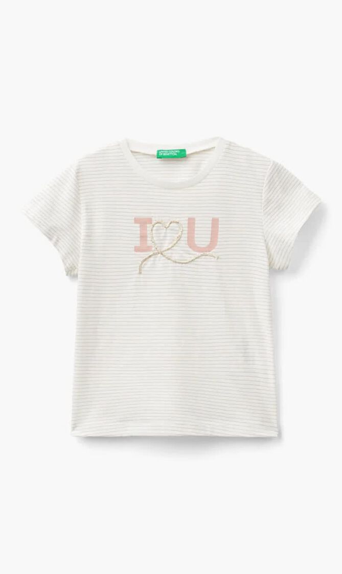 T-Shirt With Cord Embroidery