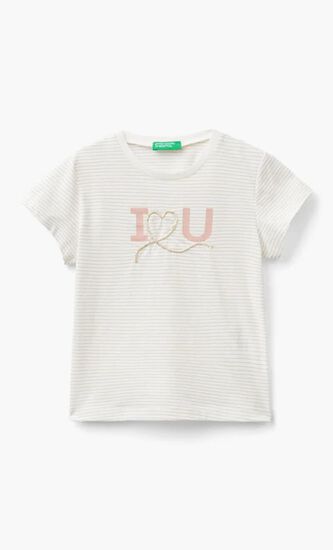 T-Shirt With Cord Embroidery