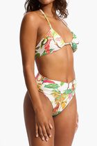 Tropica Drawstring Halter Bralette Bikini Top