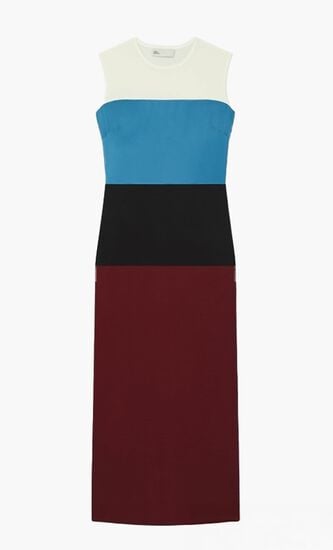 Color Block Wool Dress