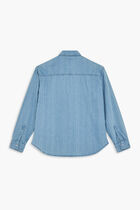 LSLV AOP LOGO DENIM SHIRT
