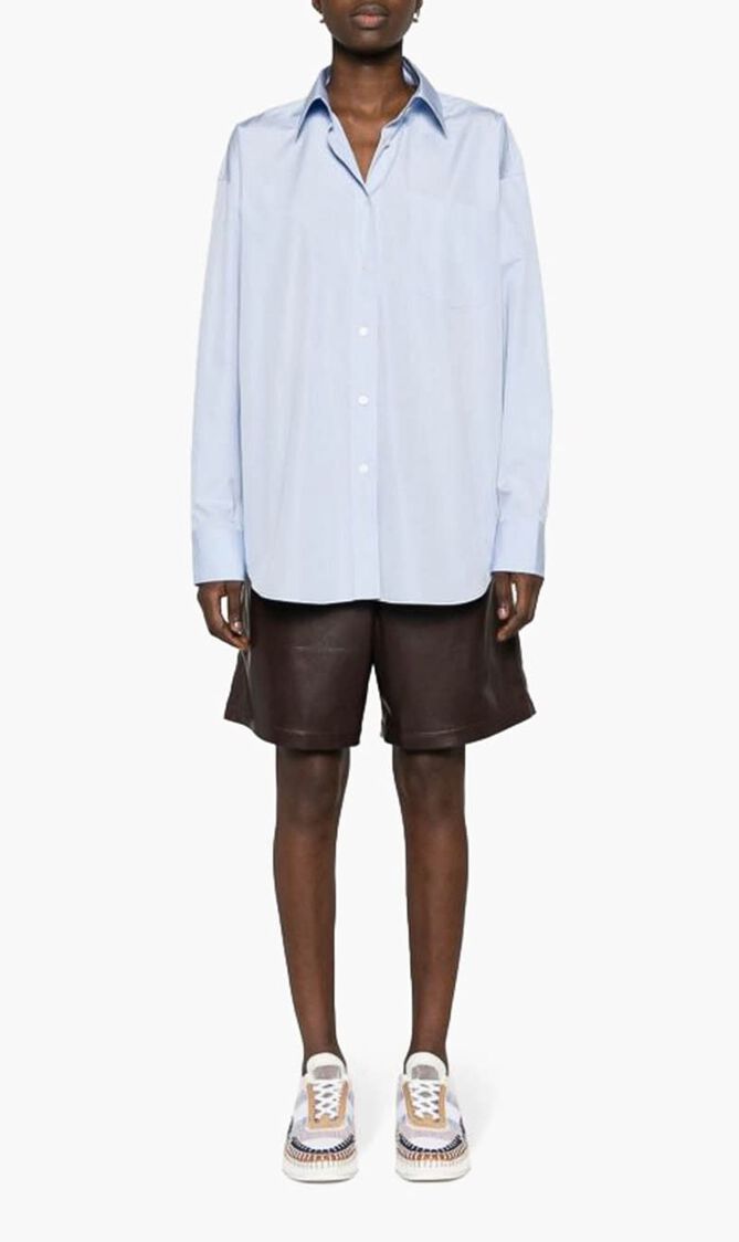 CHIFFON BACK OVERSIZED SHIRT