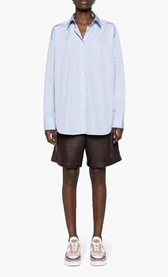 CHIFFON BACK OVERSIZED SHIRT