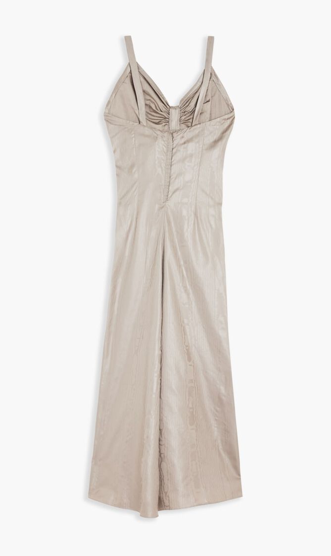 AVP STRAP VISCOSE TAUPE MAXI DRESS