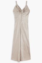 AVP STRAP VISCOSE TAUPE MAXI DRESS