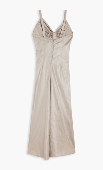 AVP STRAP VISCOSE TAUPE MAXI DRESS
