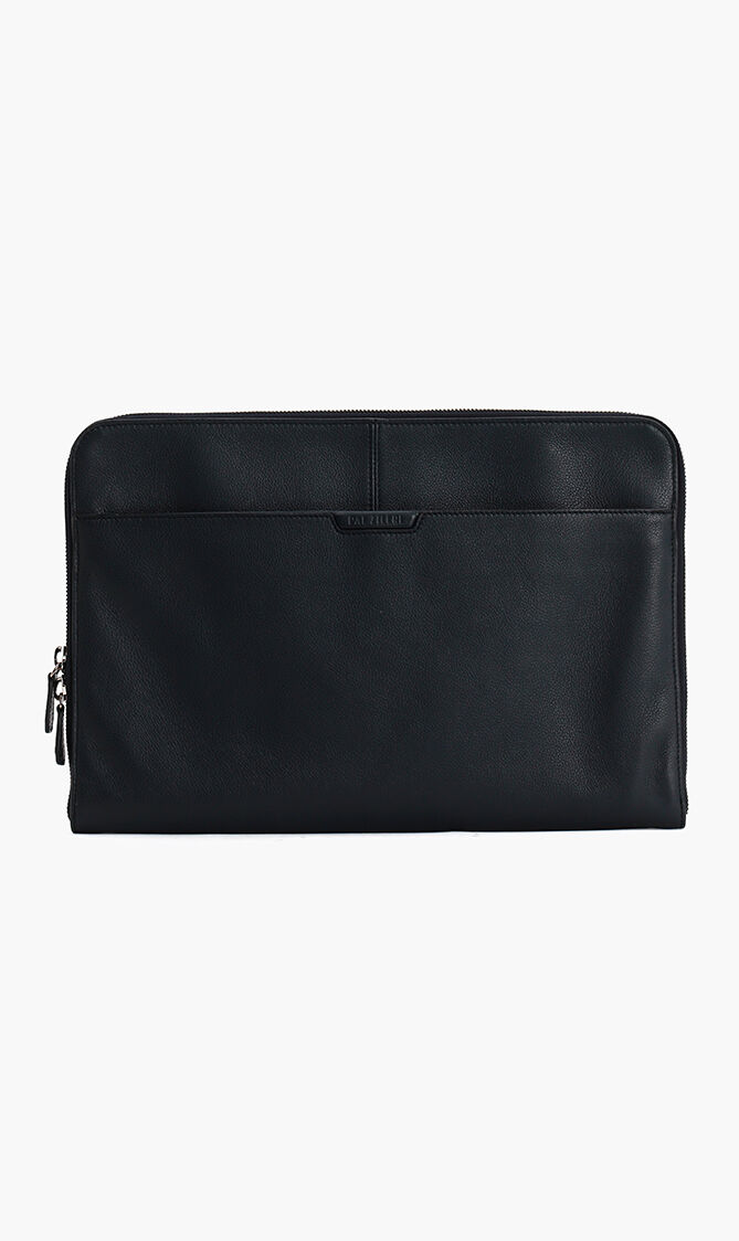 Slim Grain Leather Laptop Bag