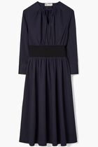 Poplin Knit Waist Dress