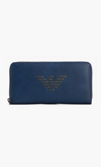 Zip Around Smooth Leather Wallet