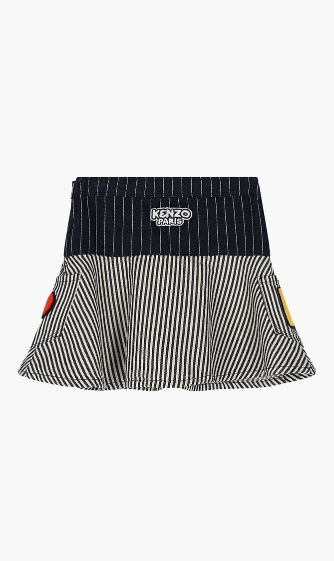 Logo Striped Skirt