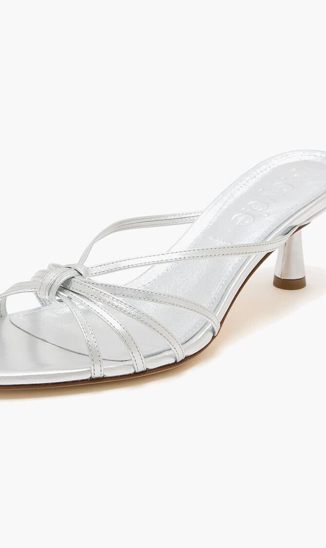 ABBY LAMINATED NAPPA LEATHER SILVER