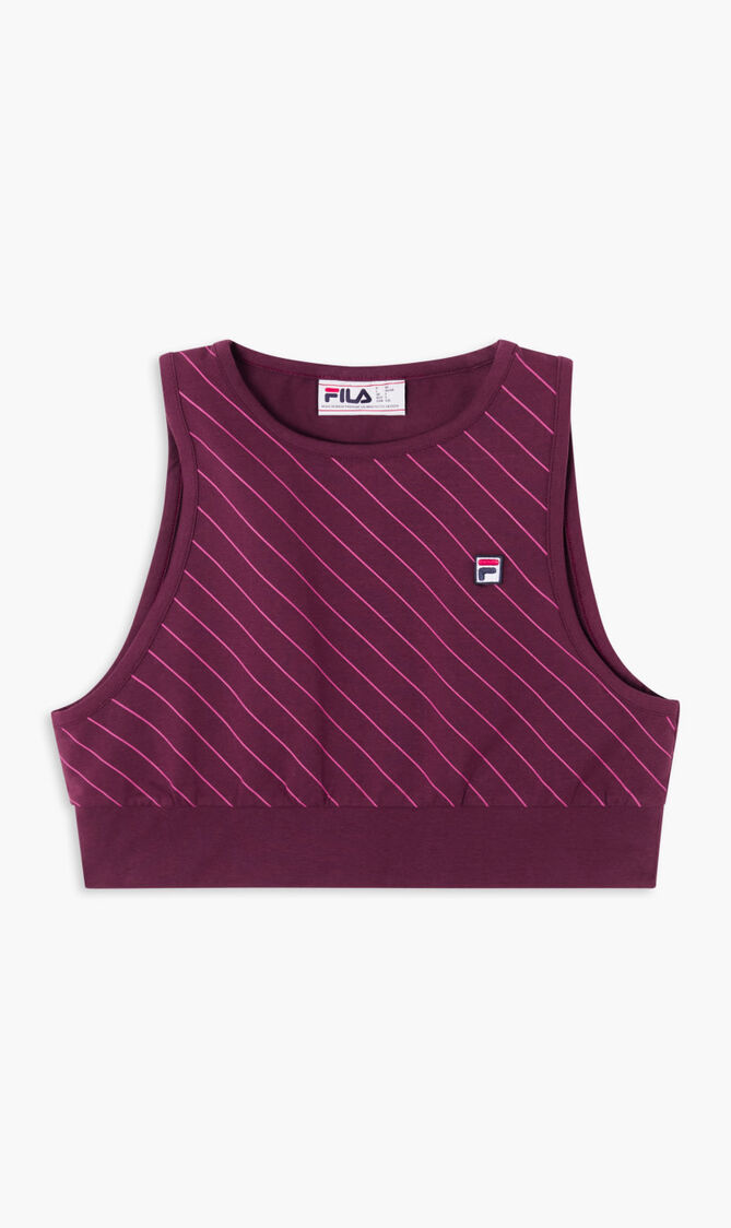 Vintage Karla Retro 80s Pinstripe Bra Top