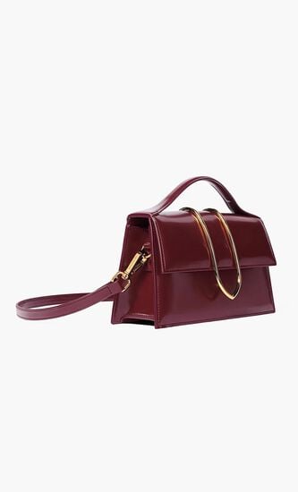 Cross Body Metal Flap Bag