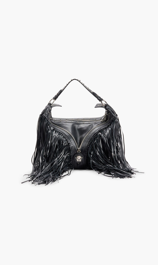 MEDUSA MEDIUM FRINGED HOBO BAG