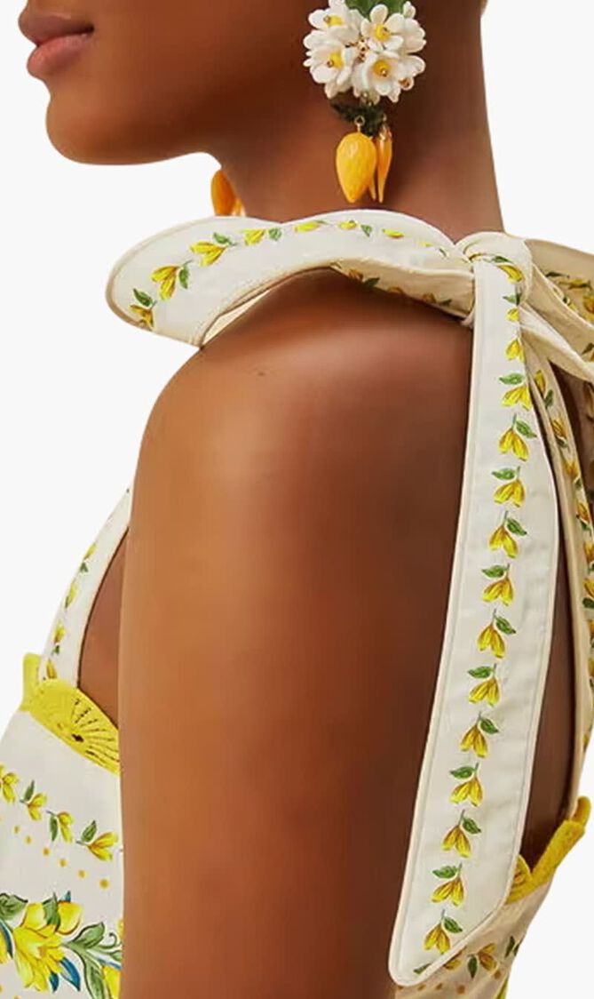 Sicily Richelieu Midi Tiered Dress