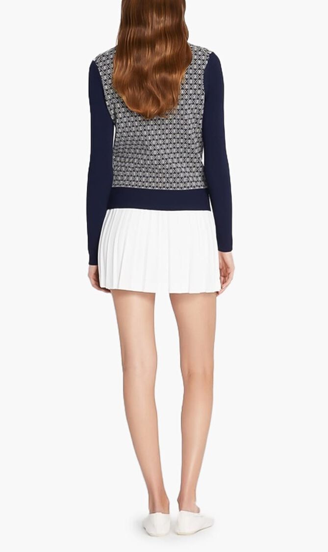 TORY SPORT T MONOGRAM TECH KNIT SWEATER