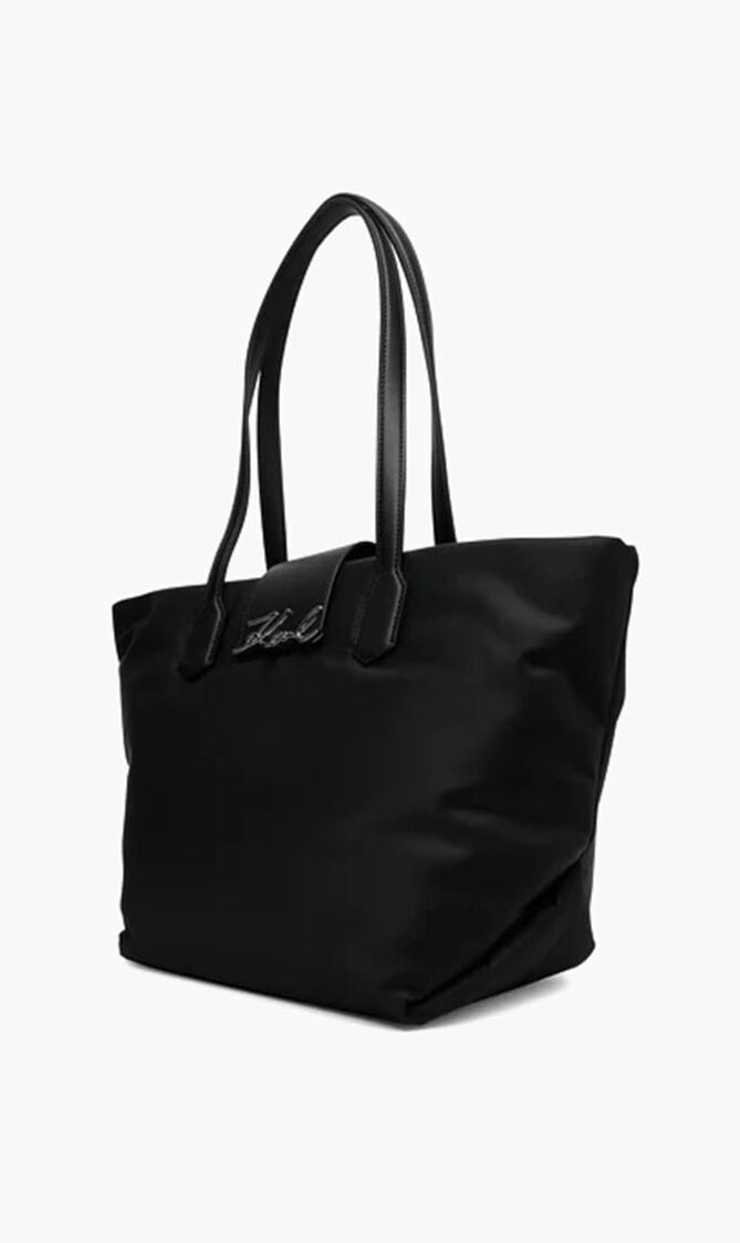 K/Signature Nylon MD Tote