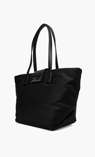K/Signature Nylon MD Tote