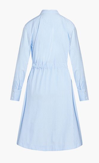 Stripe Embroidery Shirtdress