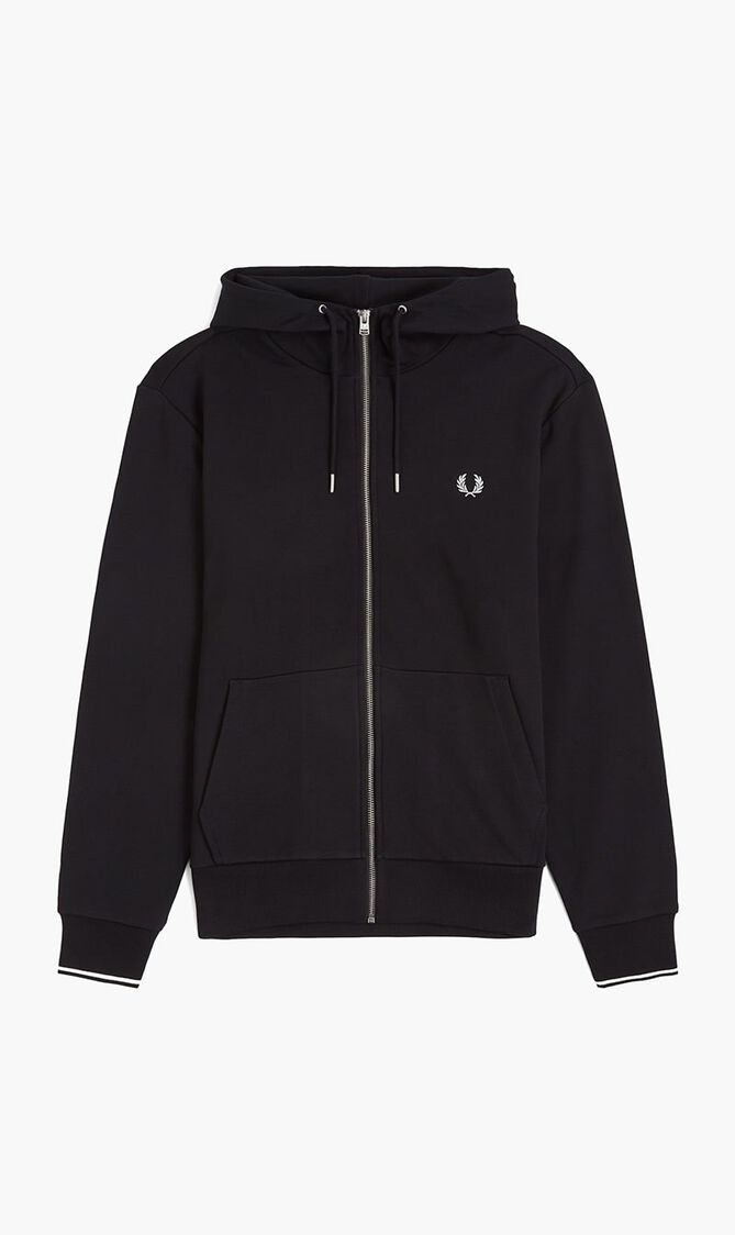HOODED ZIP THROUGH SWEATSHIRT