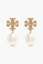 Kira Pavé Pearl Drop Earrings Kira Pavé Pearl Drop Earrings