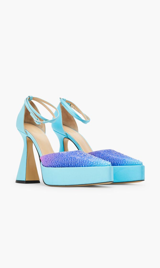 Crystalized Platform Pumps