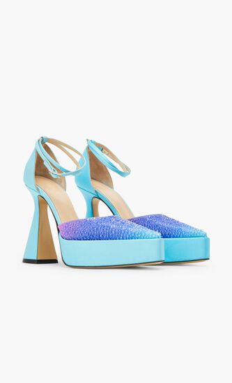 Crystalized Platform Pumps
