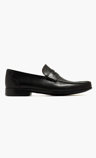 Penny-slot Leather Loafers
