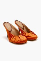 Heeled Satin Mules