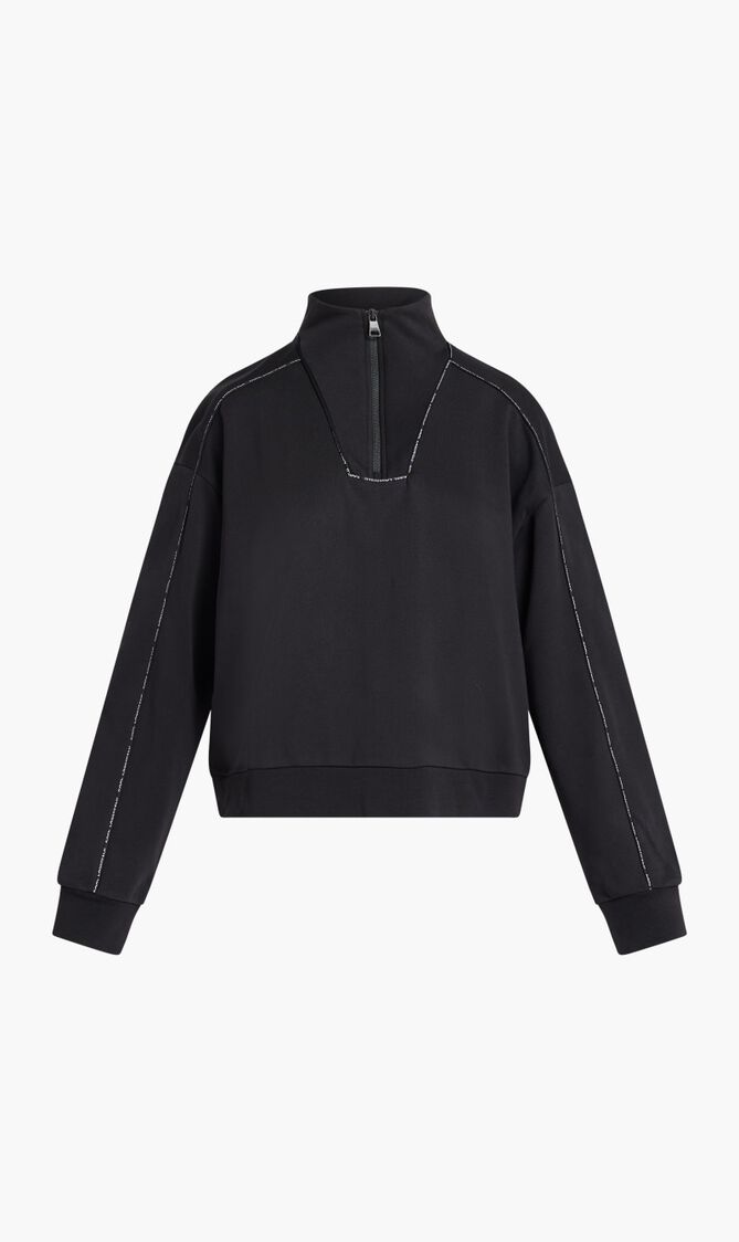 Fashion Sweatshirt With Piping