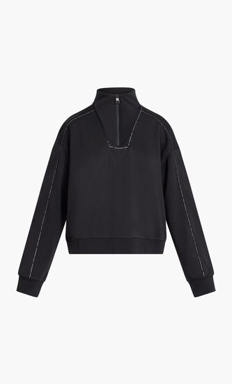 Fashion Sweatshirt With Piping