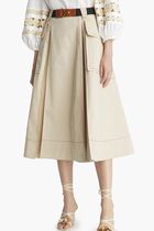 POPLIN PLEATED SKIRT