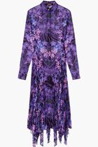 Orchid Barocco Print Midi Shirt Dress