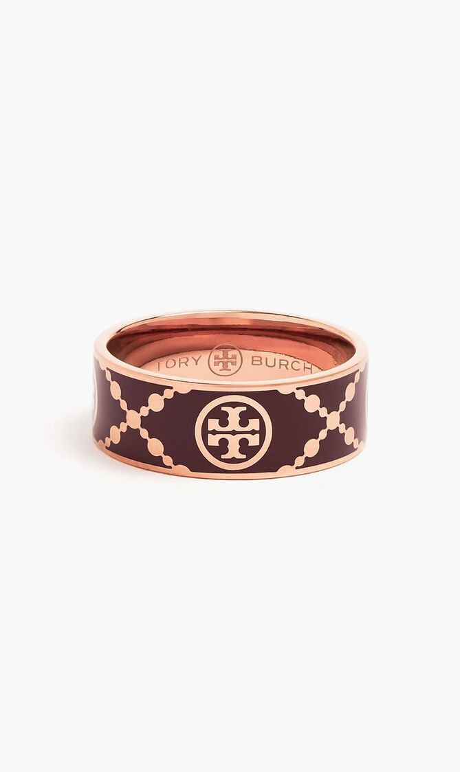 T Monogram Enamel Ring