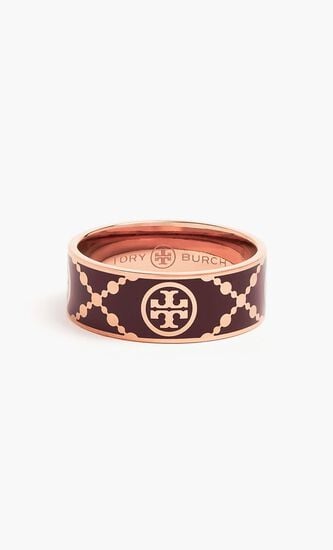 T Monogram Enamel Ring