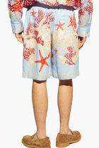 Canvas Blend Linen Shorts