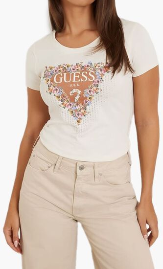 Ss Cn Bouquet Triangle Tee