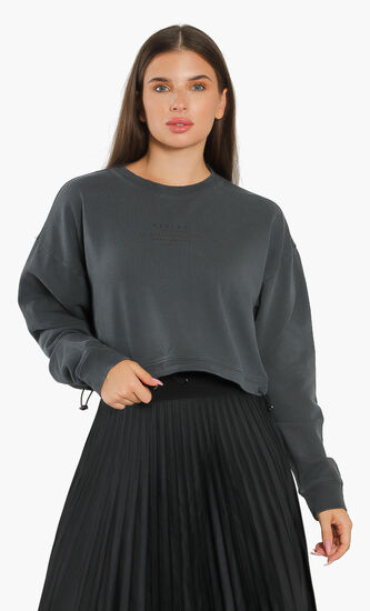 Oversized Crop Sweatshirt