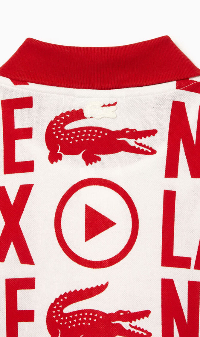 Lacoste X Netflix Organic Cotton Print Polo Shirt