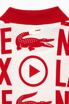 Lacoste X Netflix Organic Cotton Print Polo Shirt