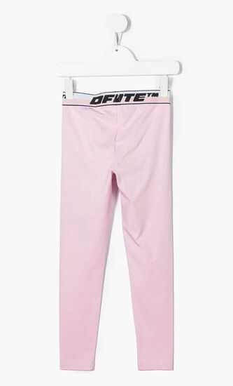 LOGO BAND LEGGINGS PINK BLACK
