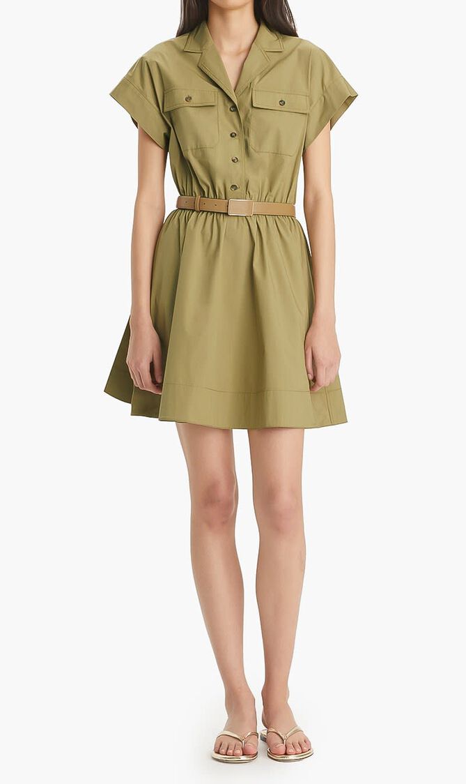 COTTON POPLIN SHIRTDRESS