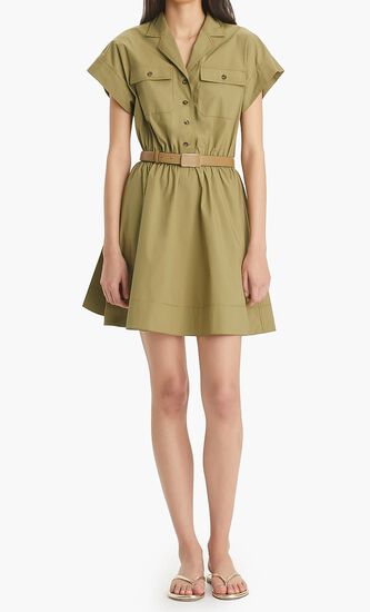 COTTON POPLIN SHIRTDRESS