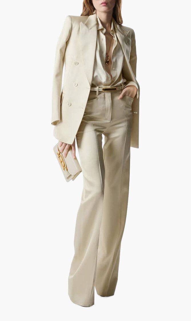Wool Twill Wallis Double Breasted Jacket