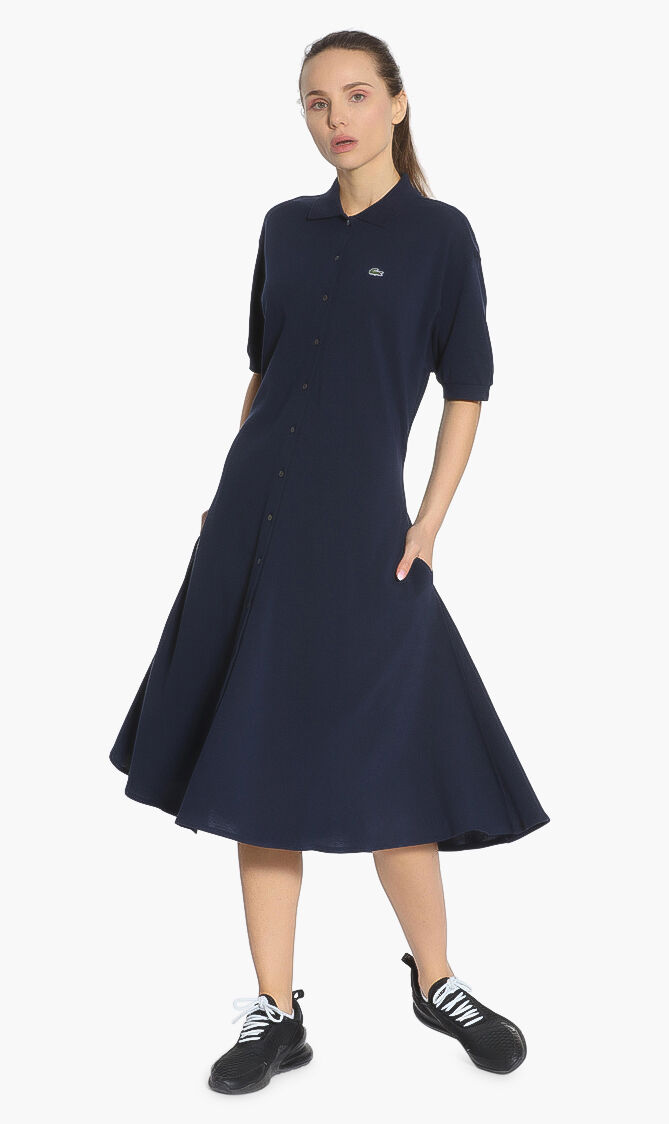 Cotton Belted Polo Dress